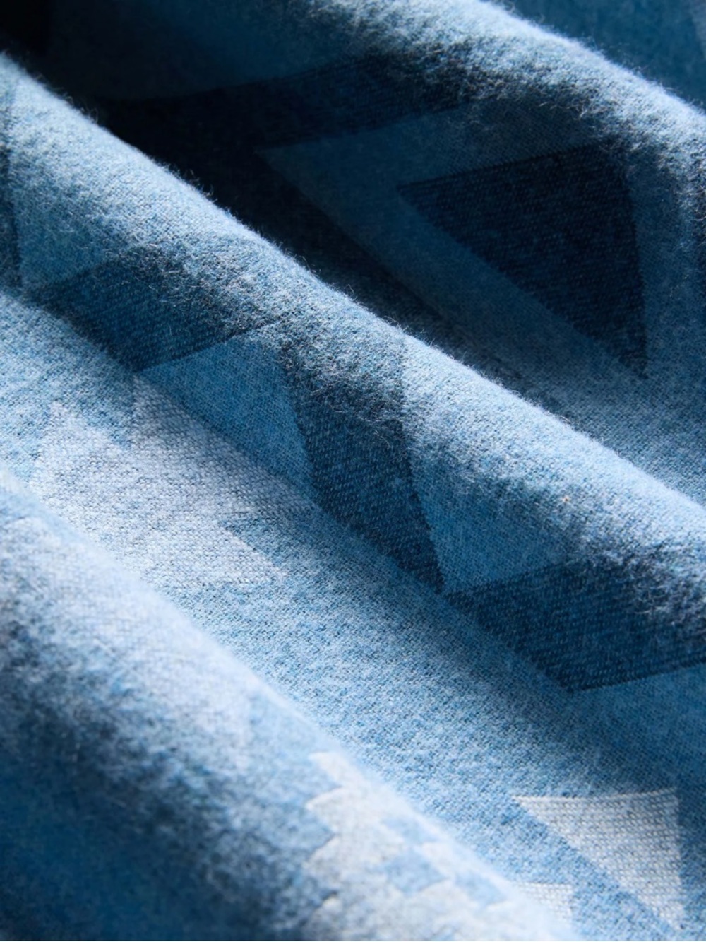 Faherty Adirondack Blanket, Chambray North Star - 52”x72” - Picture 3 of 6
